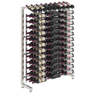 Island Display Rack 4 Half Freestanding, Single Sided Wine Rack Kit (117 bottles-351 bottles)